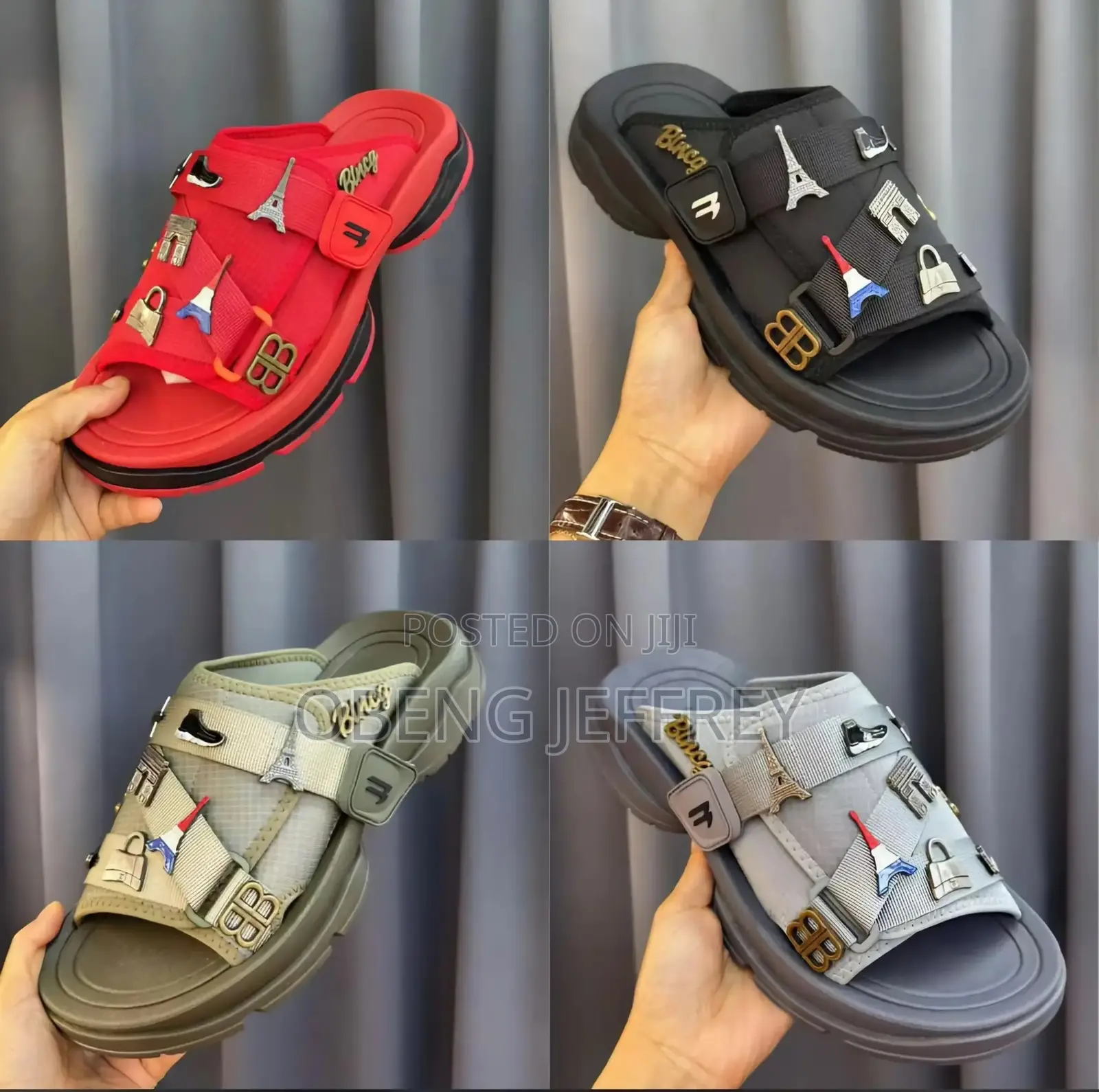 Original Balenciaga Cushion Slide/Sandals in Colours