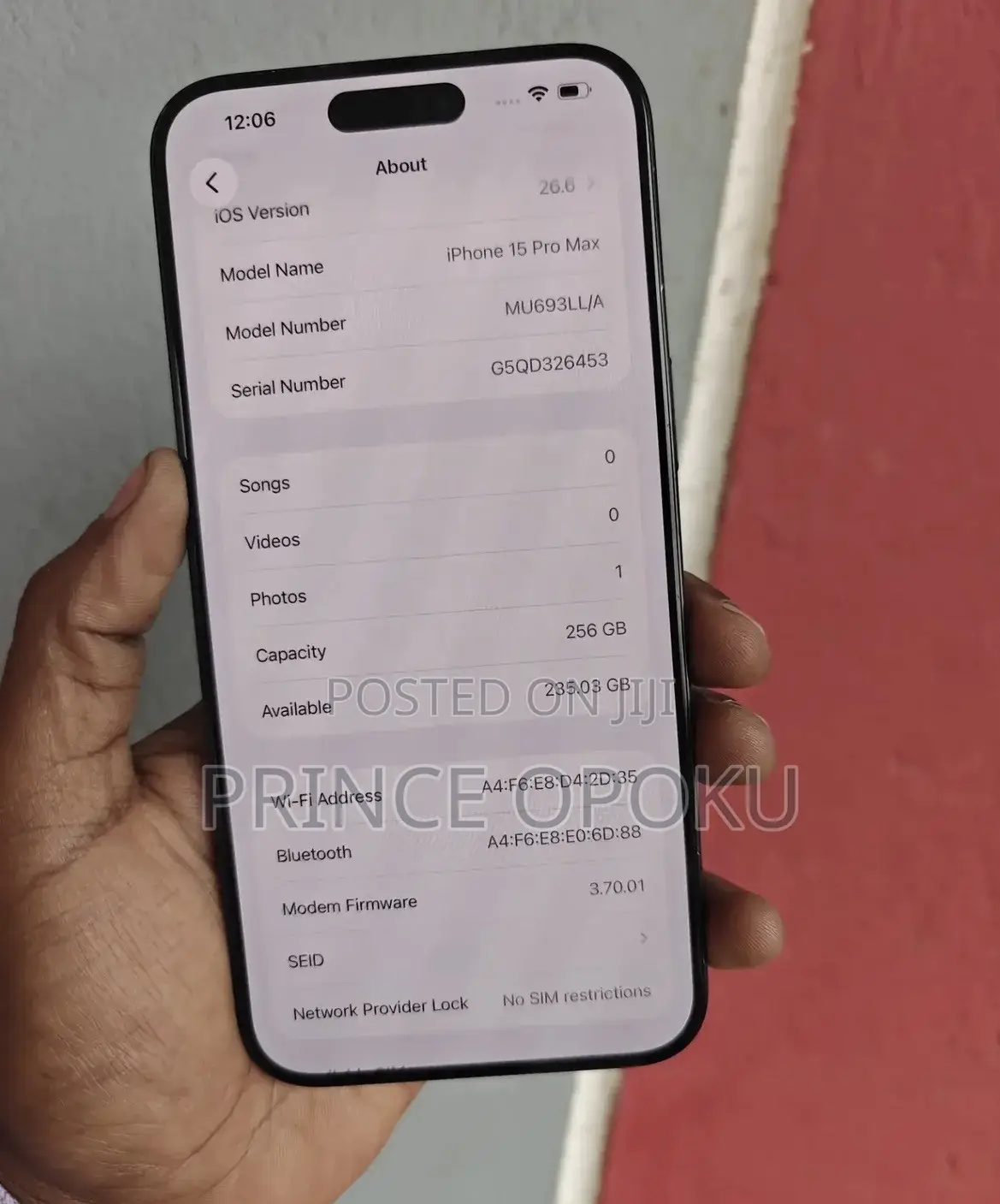 Apple iPhone 15 Pro Max 256 GB Black