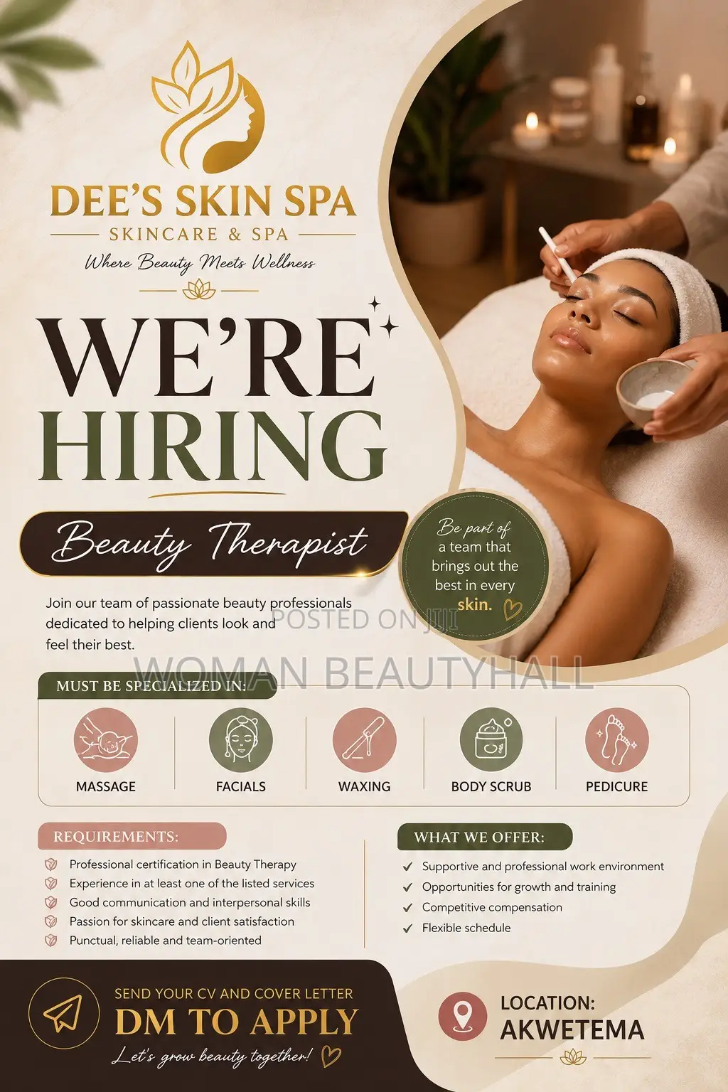 Beauty Therapies Needed