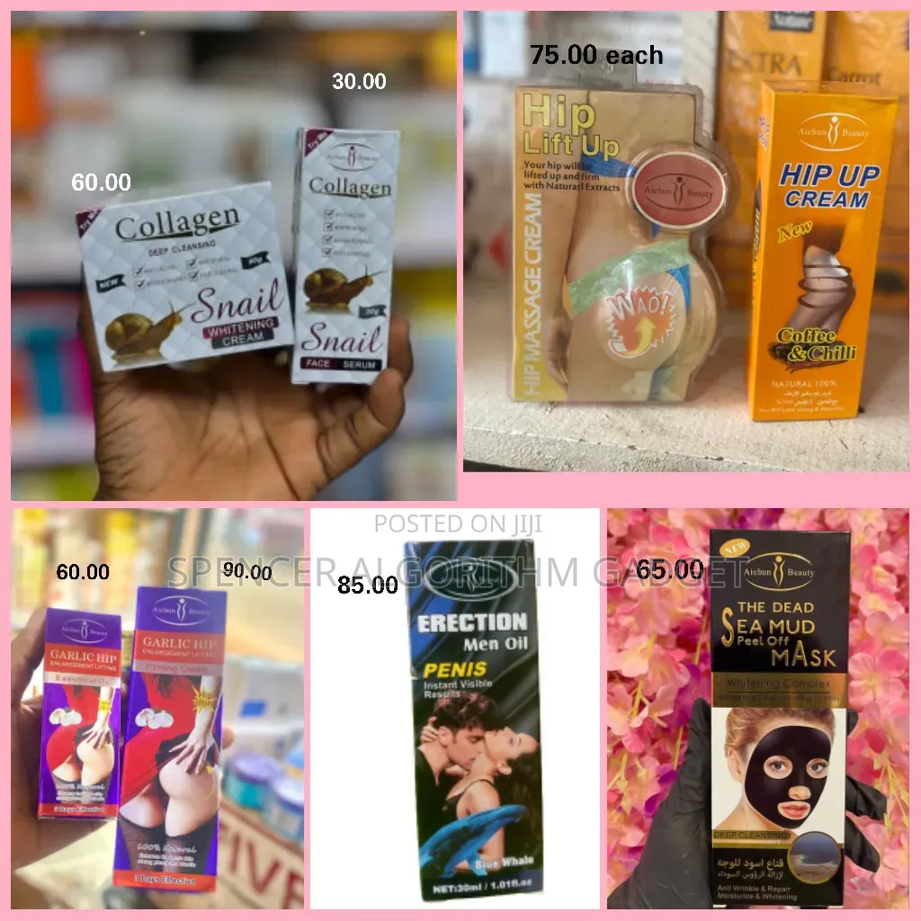 Aichun Beauty Erection/Peel Off Mask/Hip Cream/Oil/Snail Serum/Cream