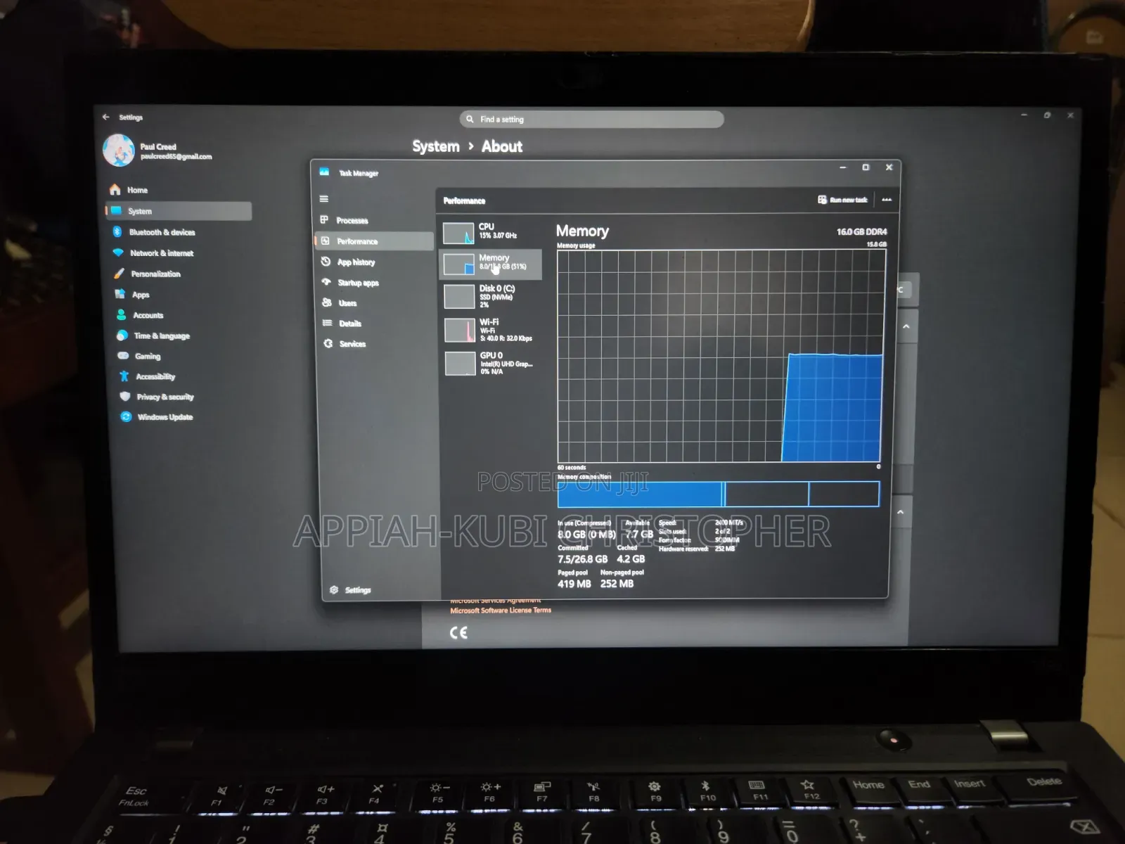 Laptop Lenovo ThinkPad T490s 16GB Intel Core i5 SSD 256GB