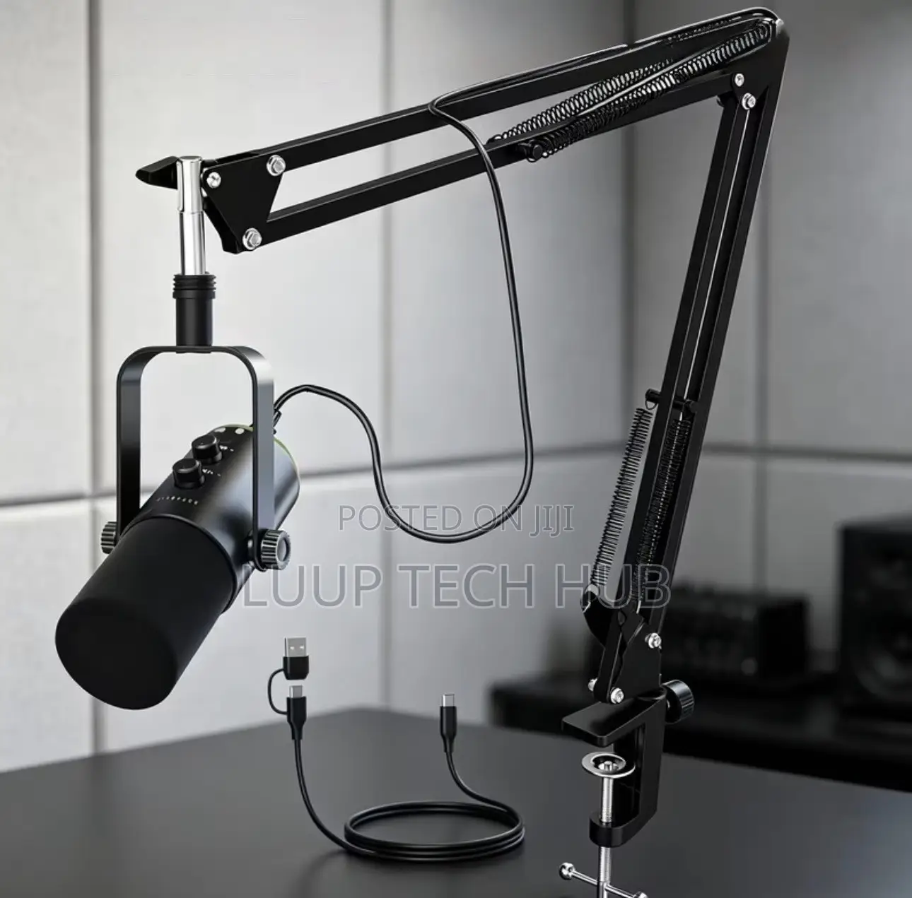 XLR/USB Podcast Microphone With Stand