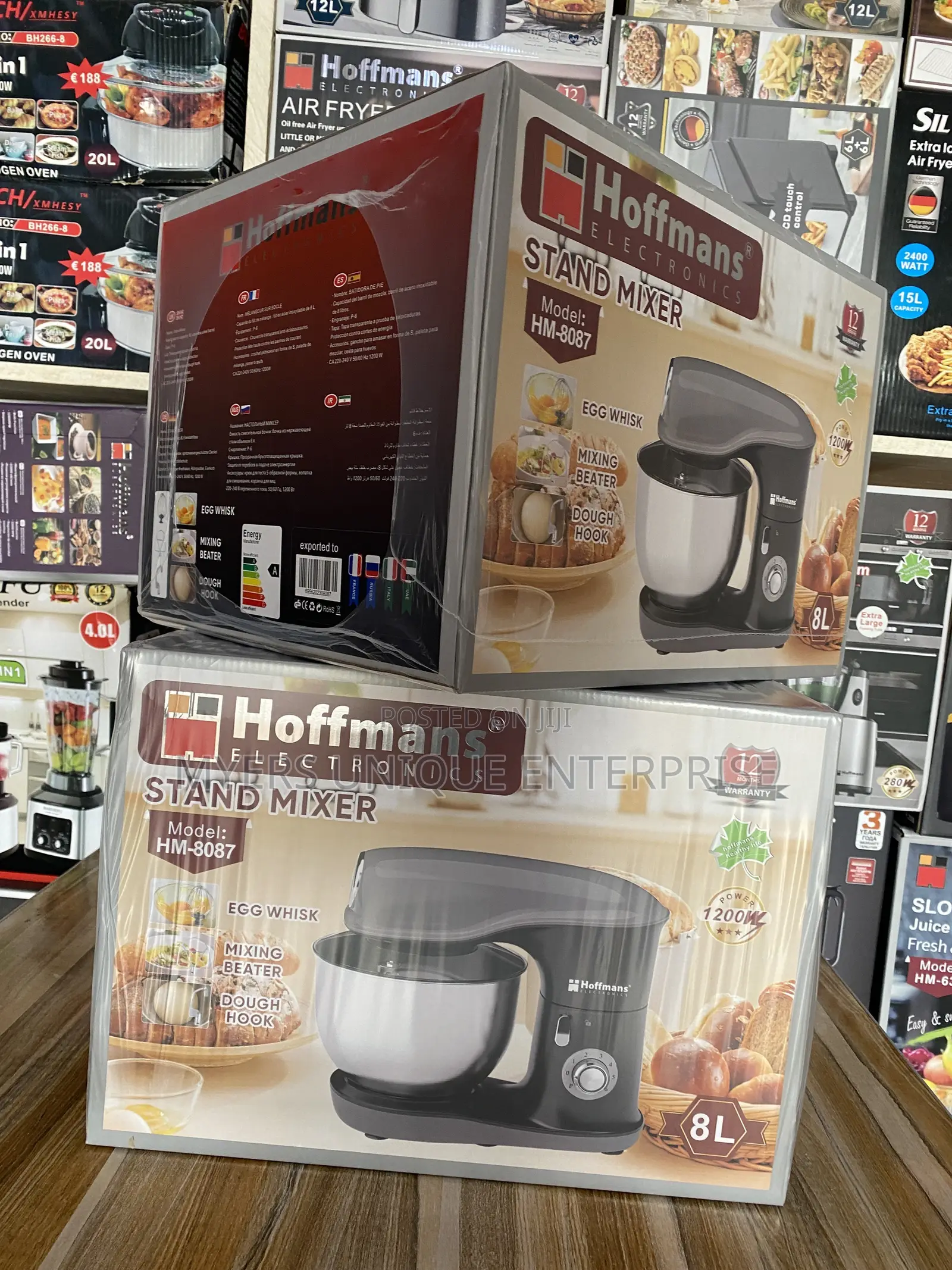 Hoffmans 8L Heavy Duty Dough Mixer for Home & Bakery
