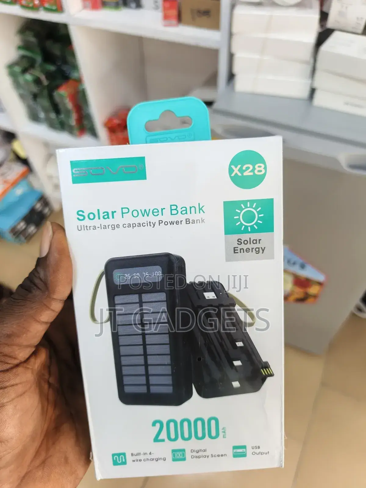 Sovo X28 Solar Power Bank — 20,000mah