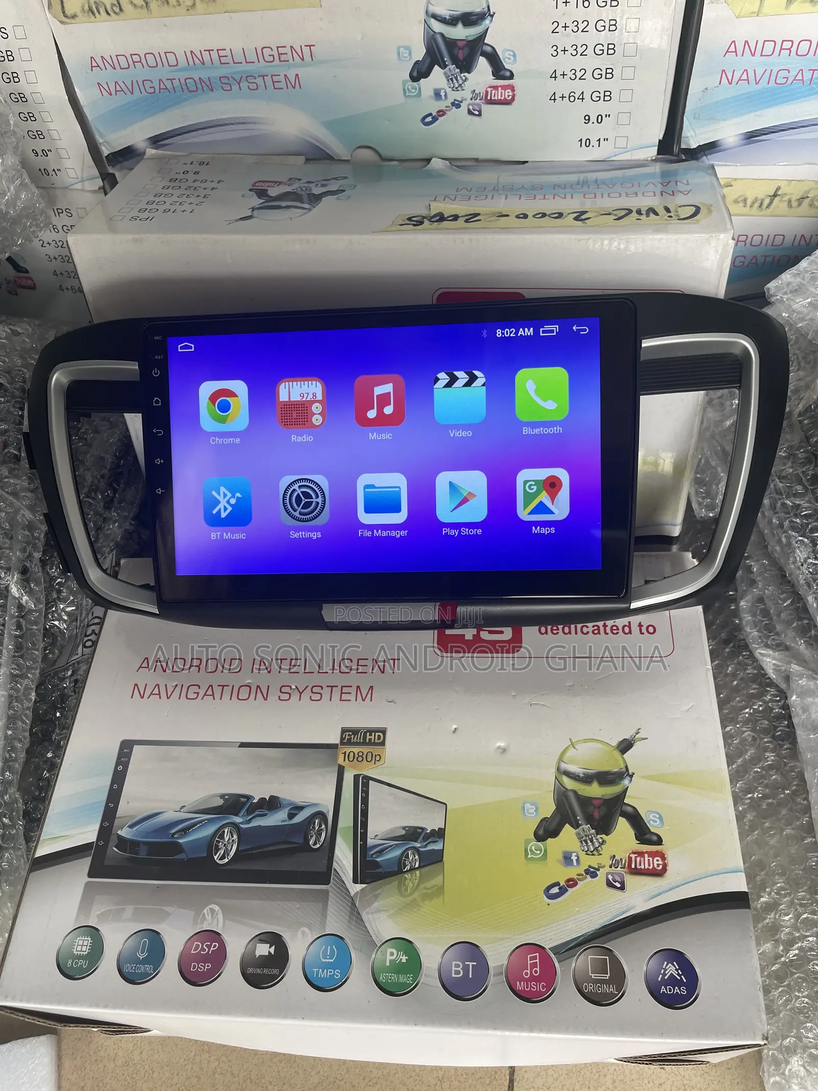 Honda Accord  2016 2.0 Android Infotainment Upgrade Screen 10”