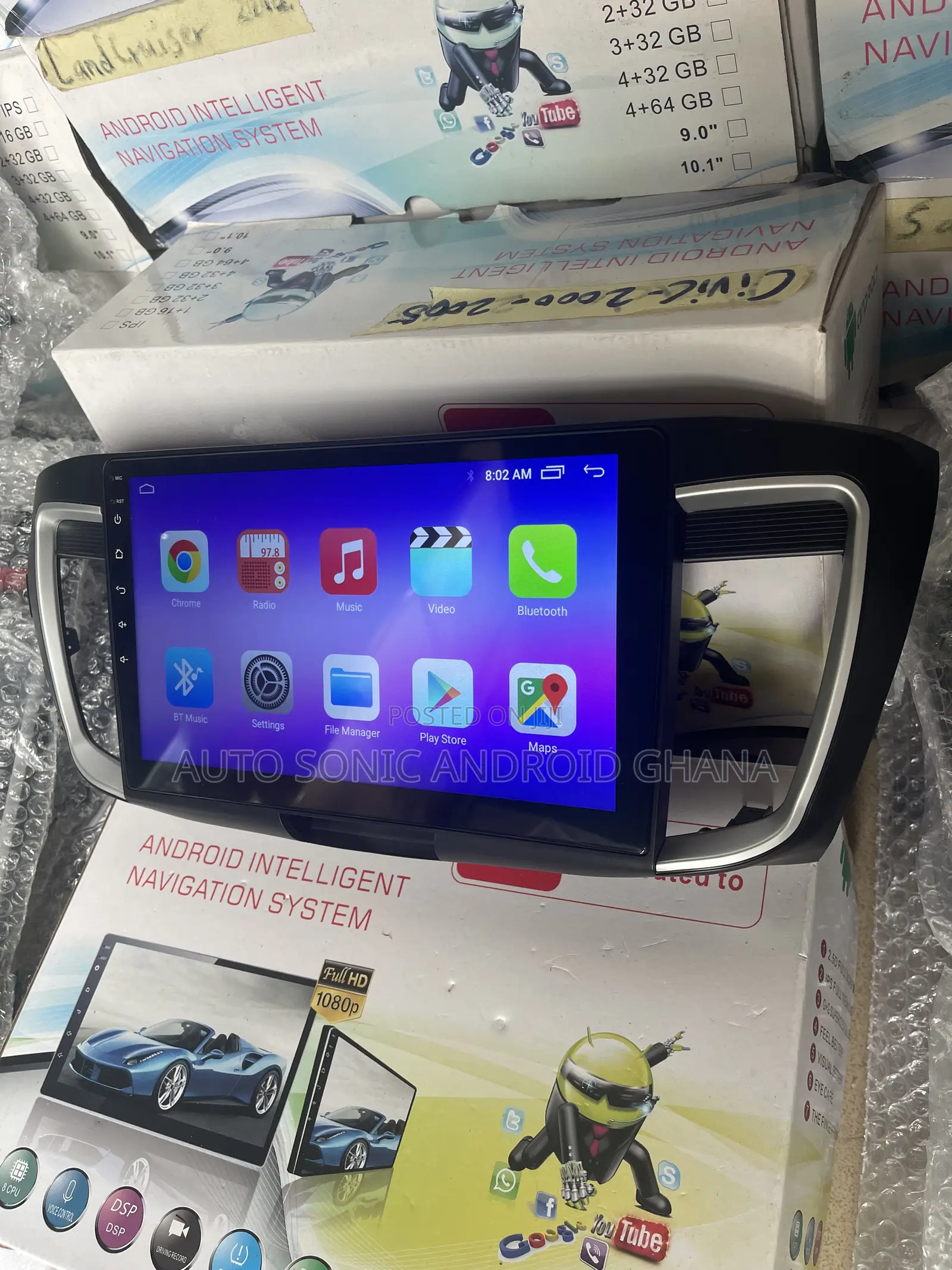 Honda Accord  2016 2.0 Android Infotainment Upgrade Screen 10”