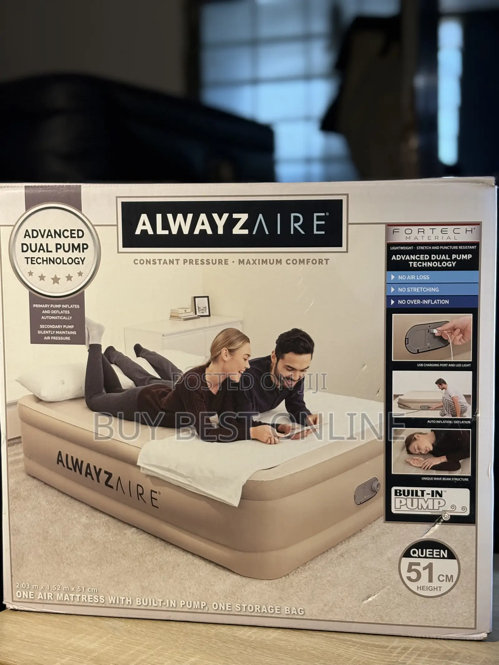 ALWAYZAIRE QUEEN AIRBED With Inbuilt Pump