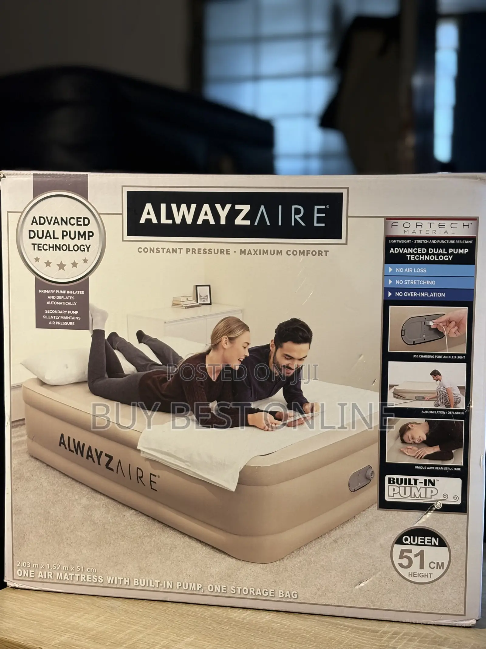 ALWAYZAIRE QUEEN AIRBED With Inbuilt Pump