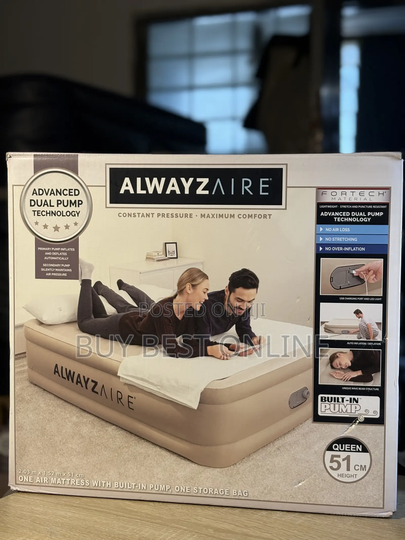 ALWAYZAIRE QUEEN AIRBED With Inbuilt Pump