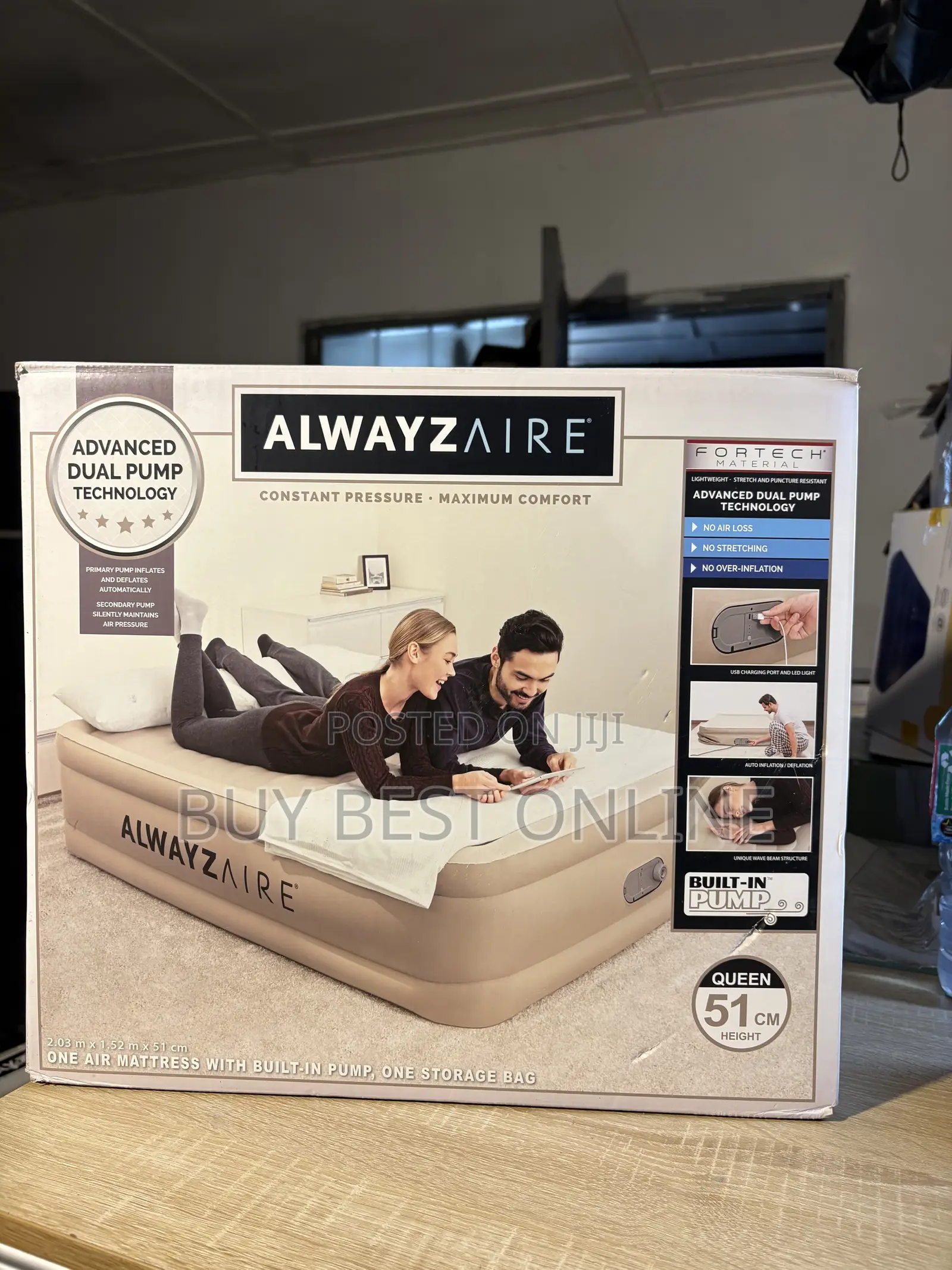 ALWAYZAIRE QUEEN AIRBED With Inbuilt Pump