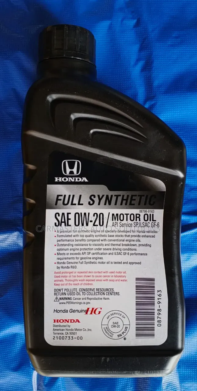 Honda Genuine Full Synthetic 0w-20 Engine Oil - 1 Quart