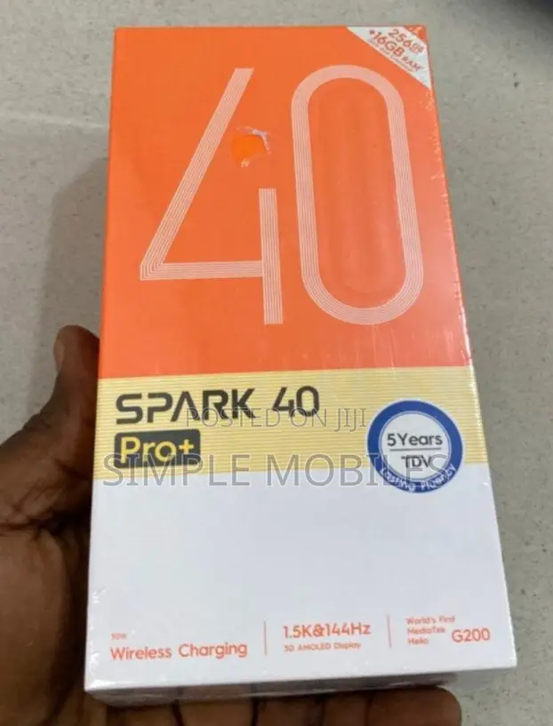 New Tecno Spark 40 Pro+ 256 GB Gold