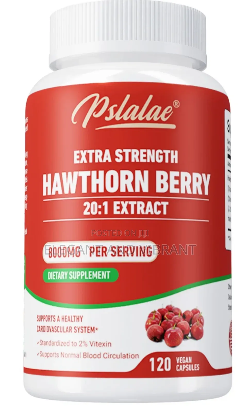 Hawthorn Berry 20:1 Extract 8000mg -Heart, Cardiovascular Health,