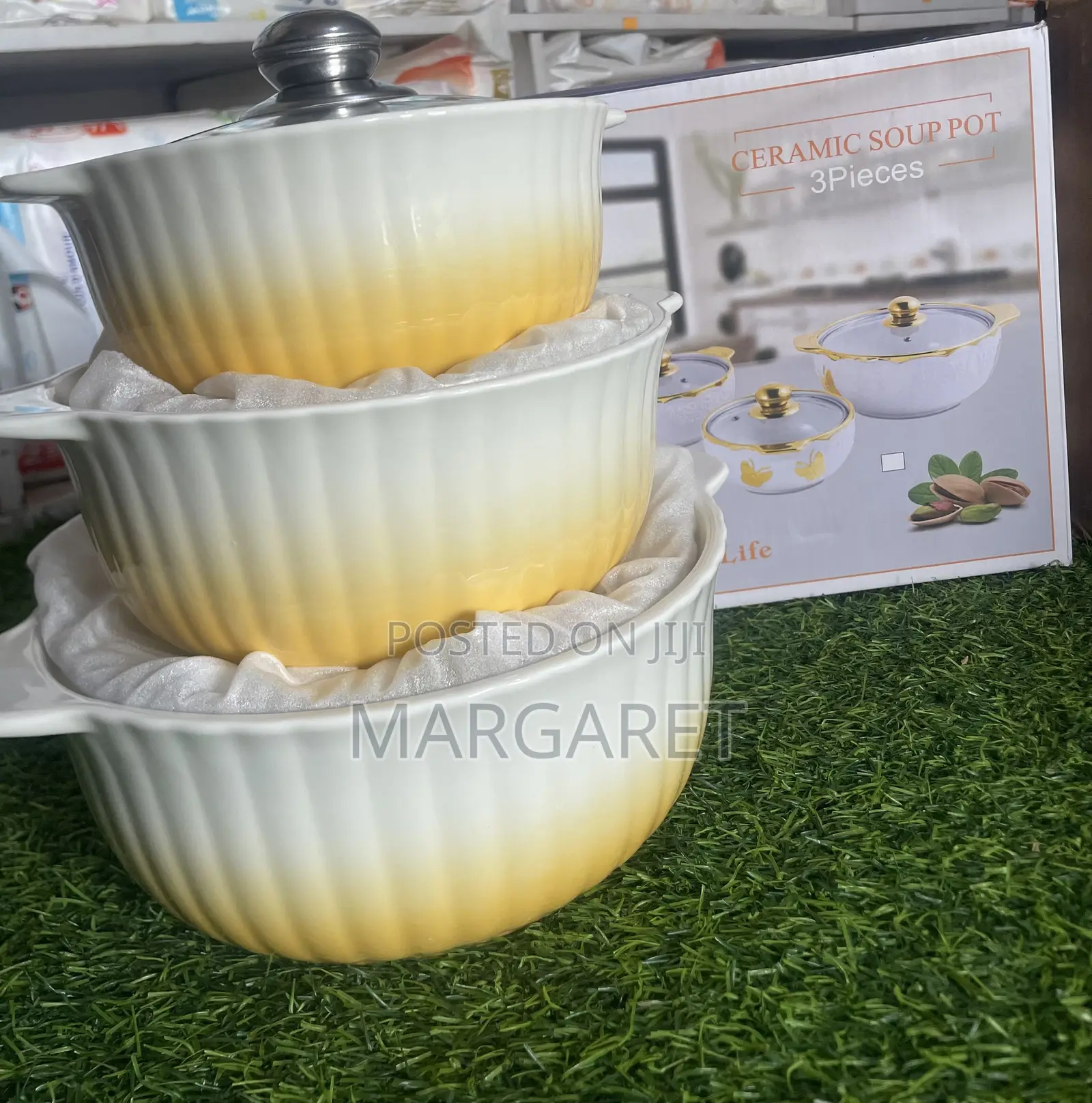 Ceramic Soup Pot 3set