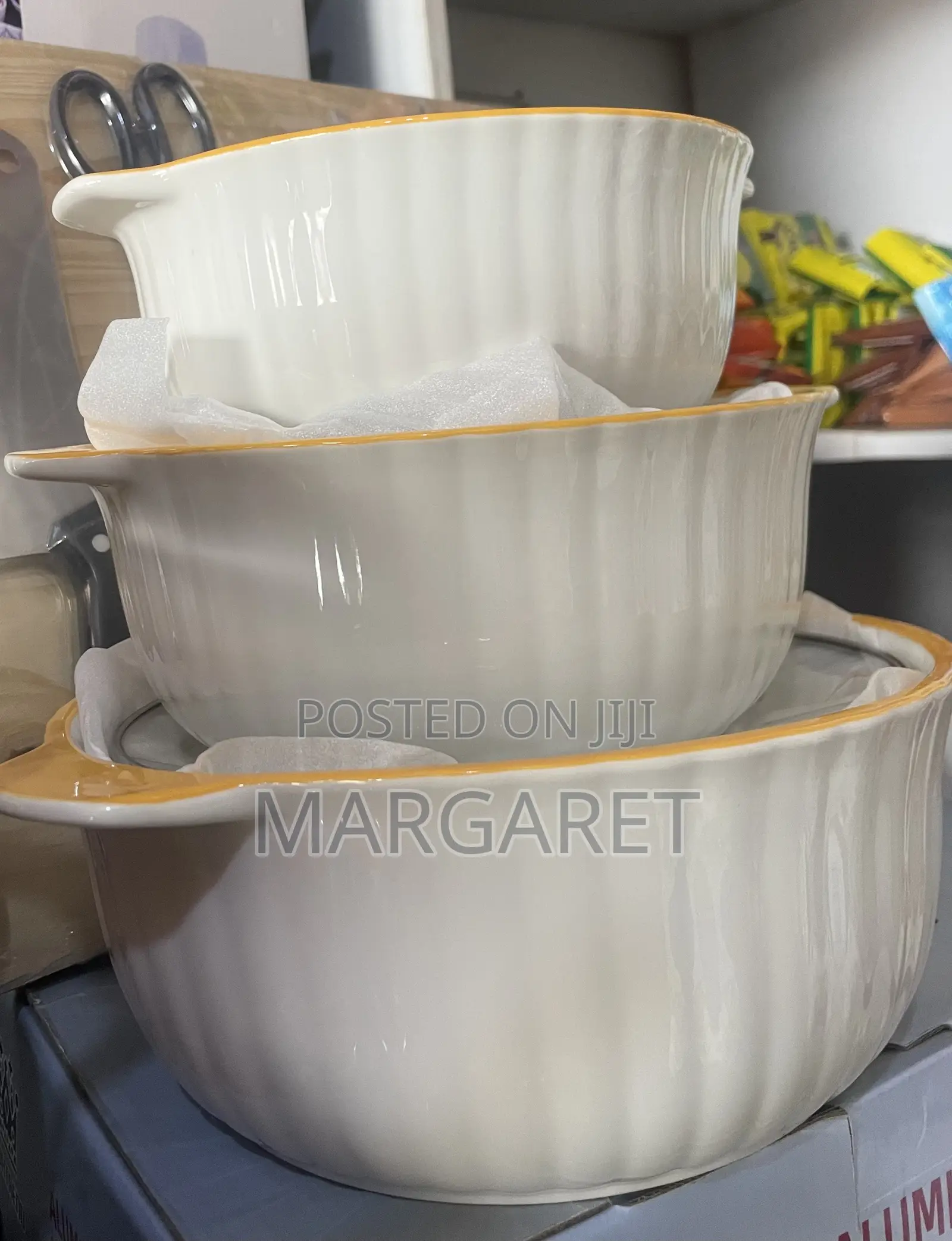 Ceramic Soup Pot 3set