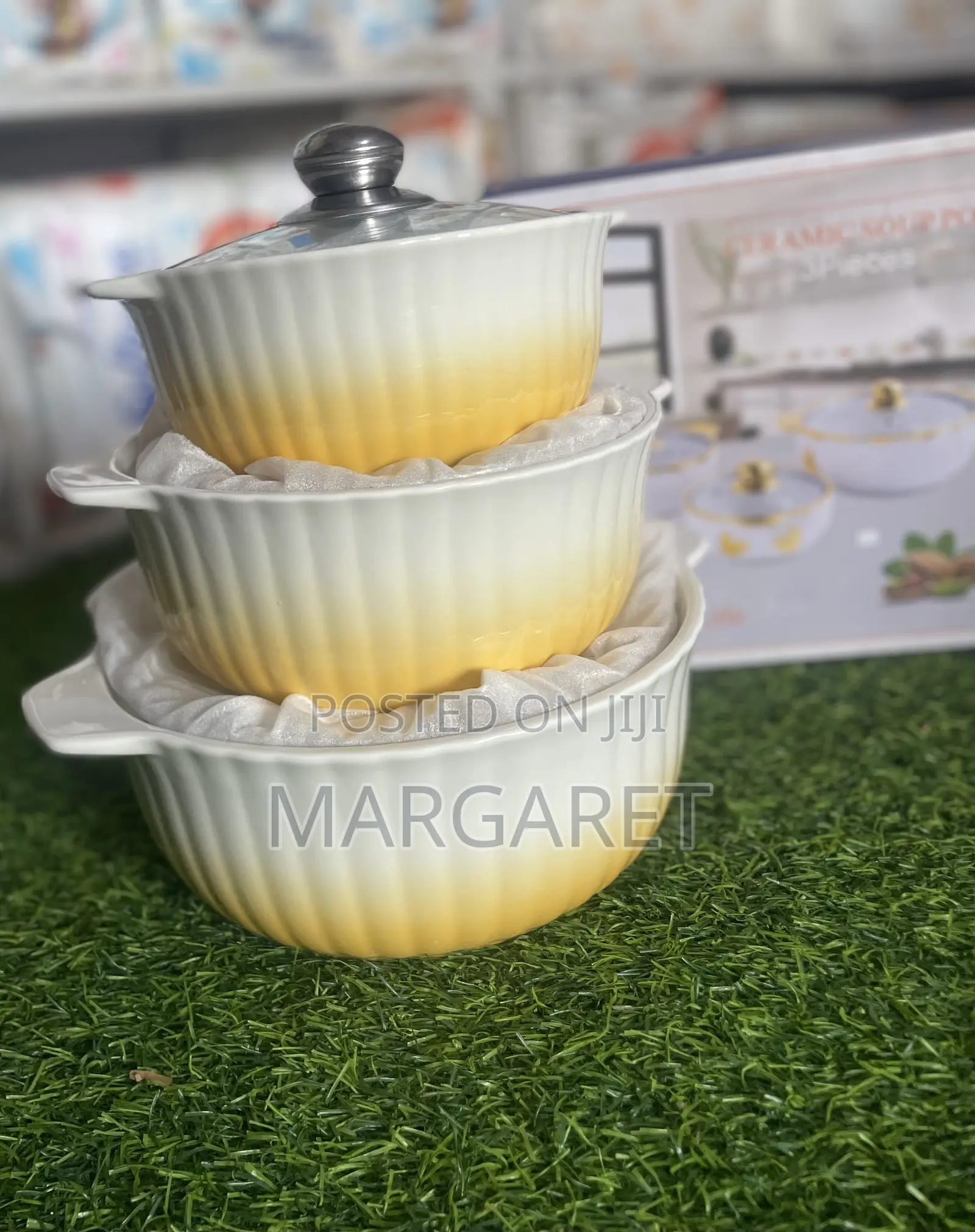 Ceramic Soup Pot 3set