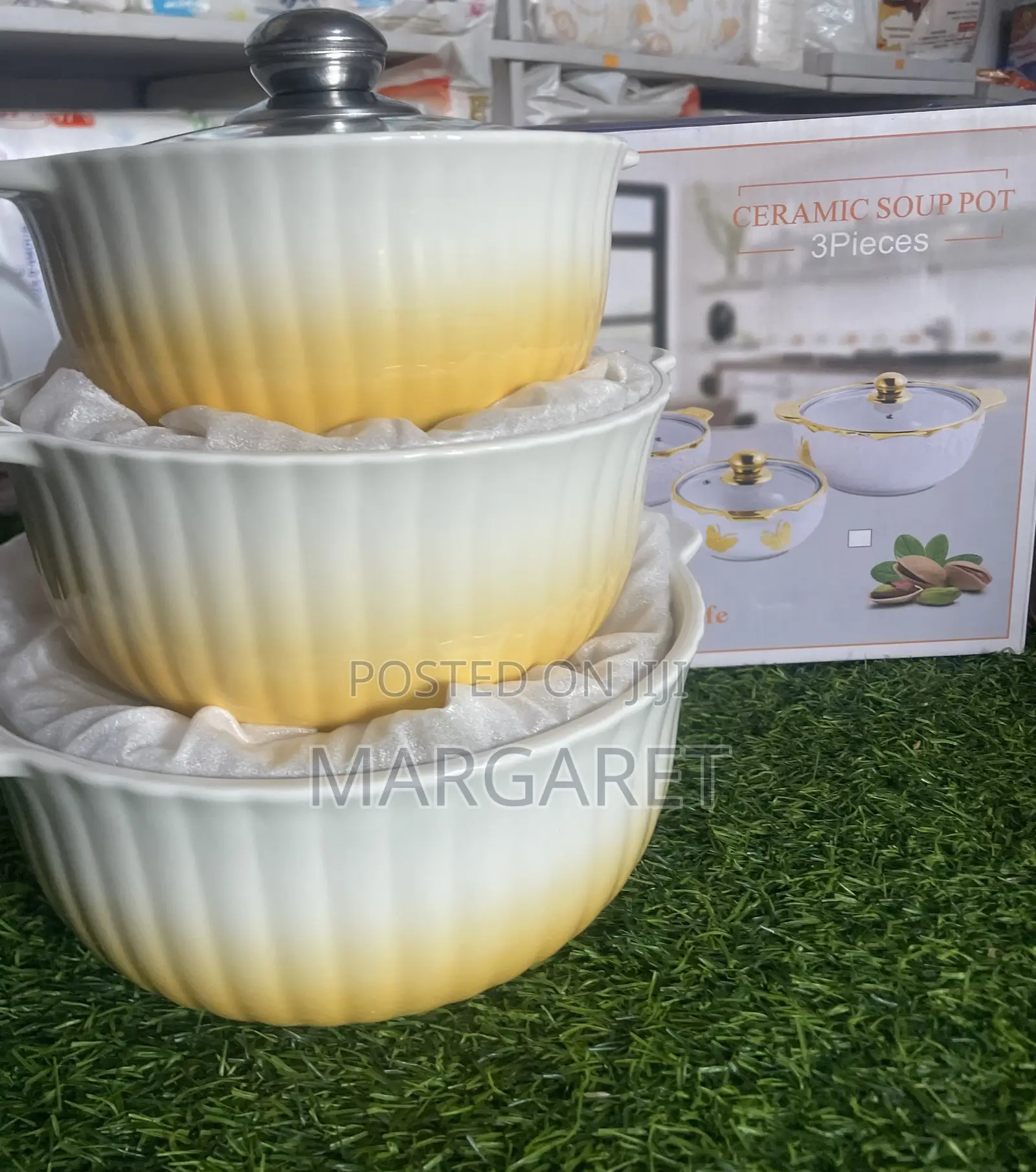 Ceramic Soup Pot 3set