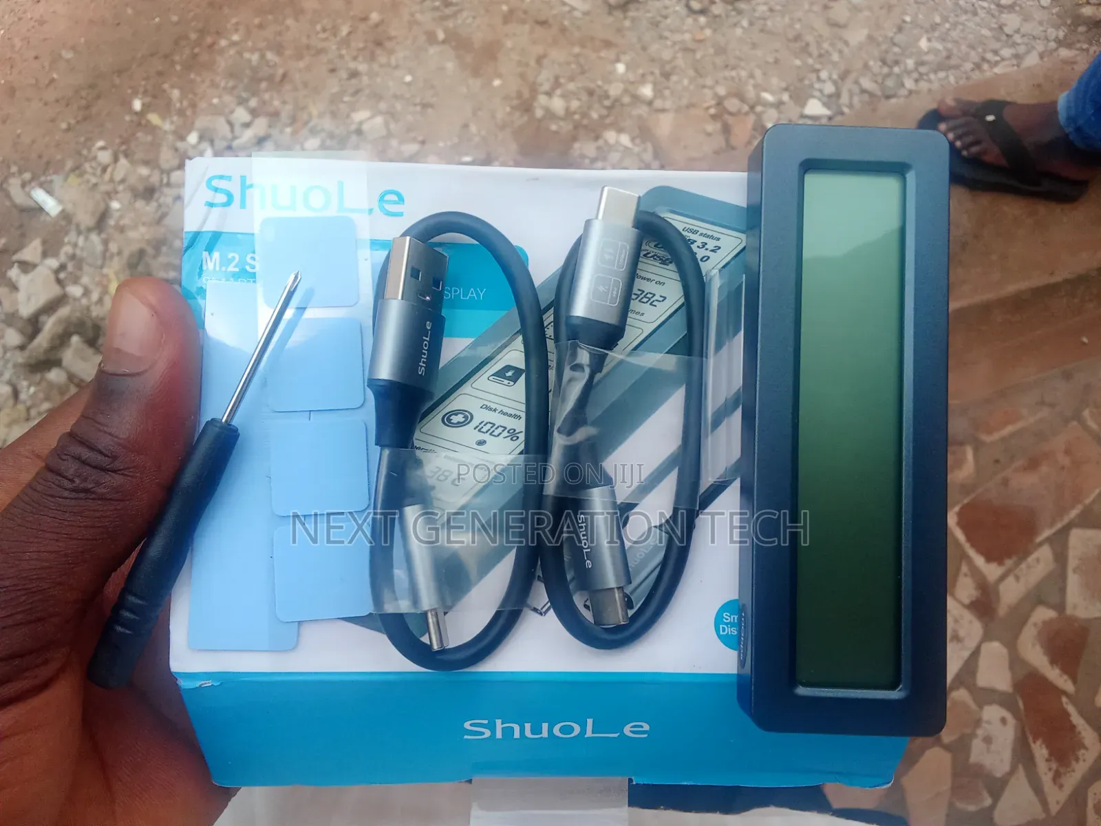 Smart M.2 SSD External Case LCD Display