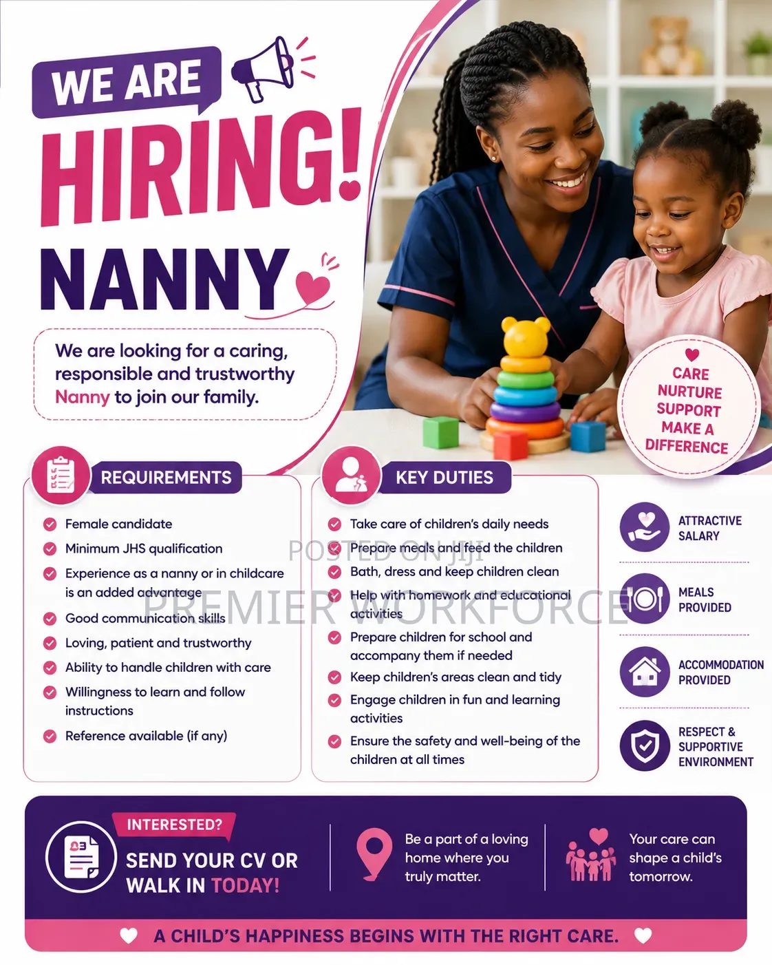 Urgent Requirement for Nanny