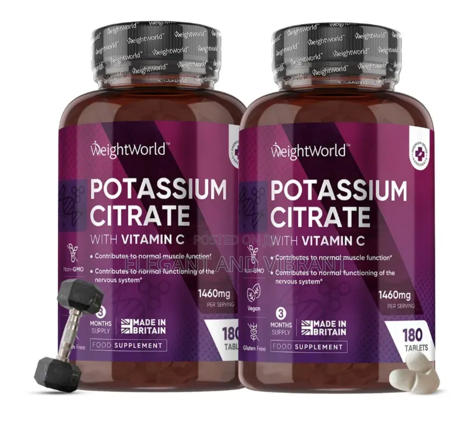 Potassium - Vitamin C - 360Tablets -Strength & Fitness-Immune Support