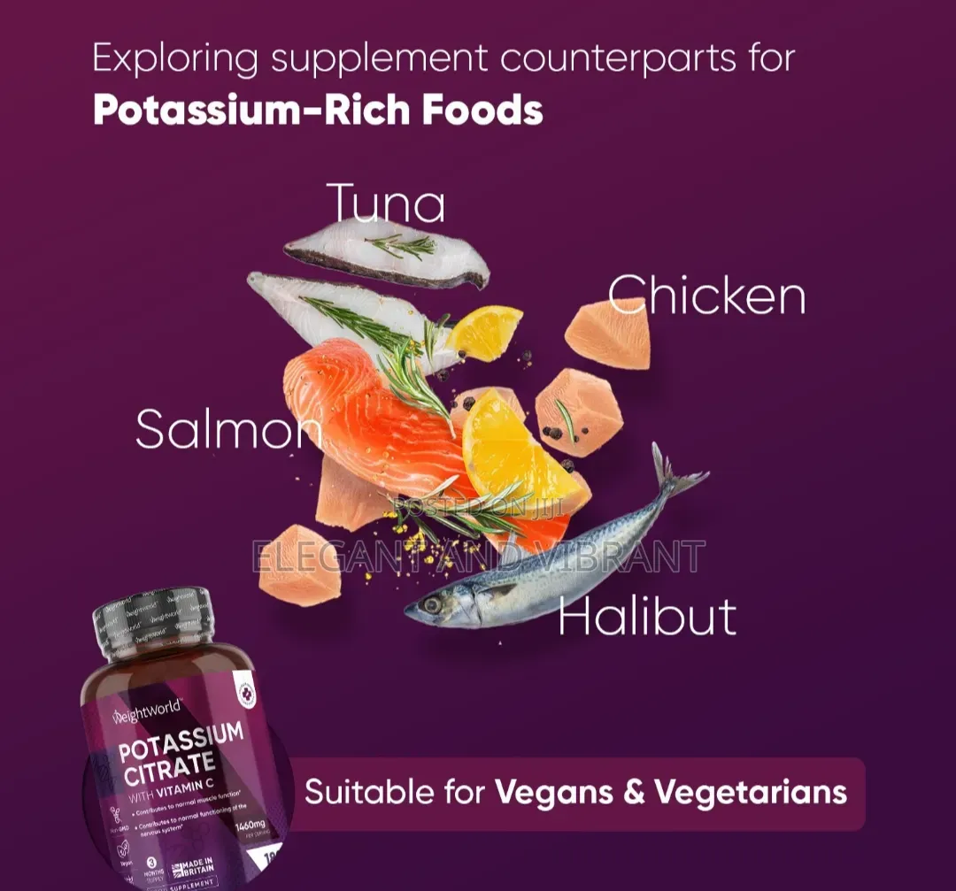 Potassium - Vitamin C - 360Tablets -Strength & Fitness-Immune Support