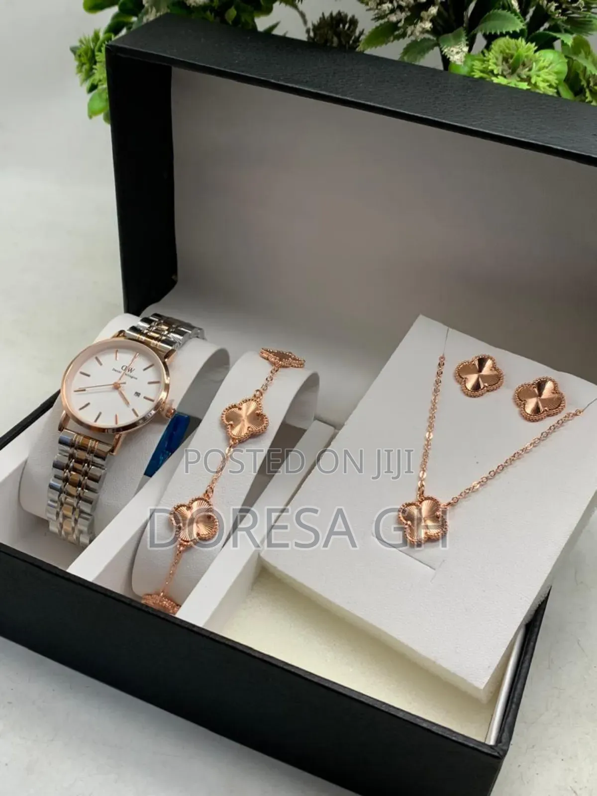 Ladies Rose Gold Watch & Jewellery Set | Perfect Gift Set for Her