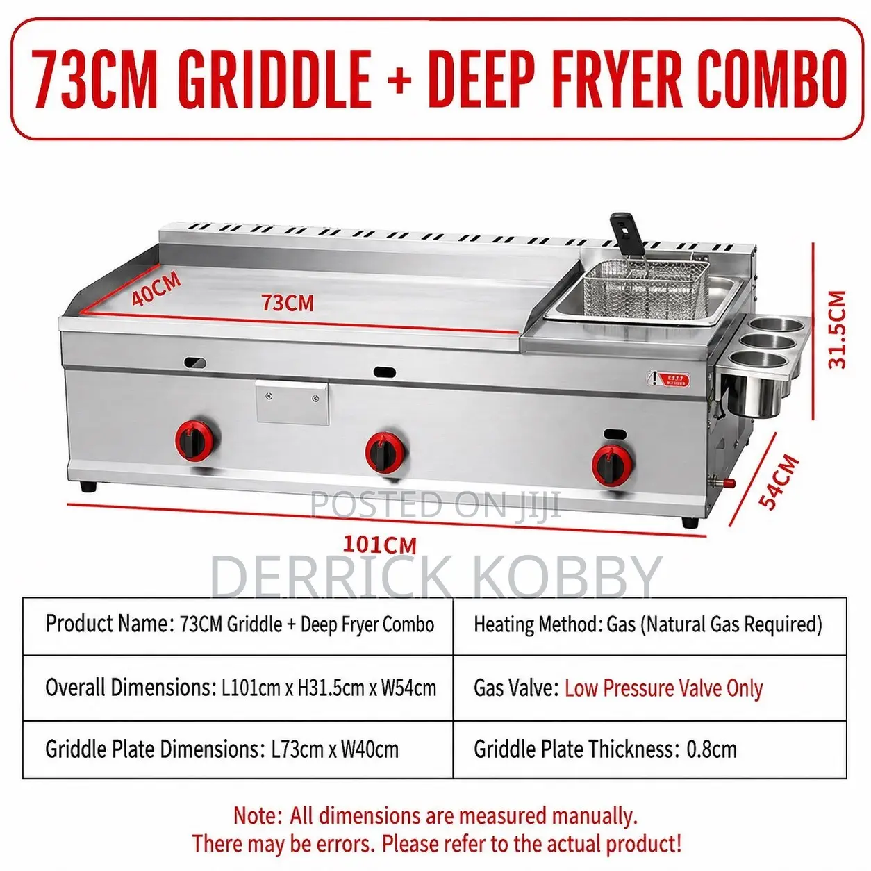 Brand New Griddle With Deep Fryer