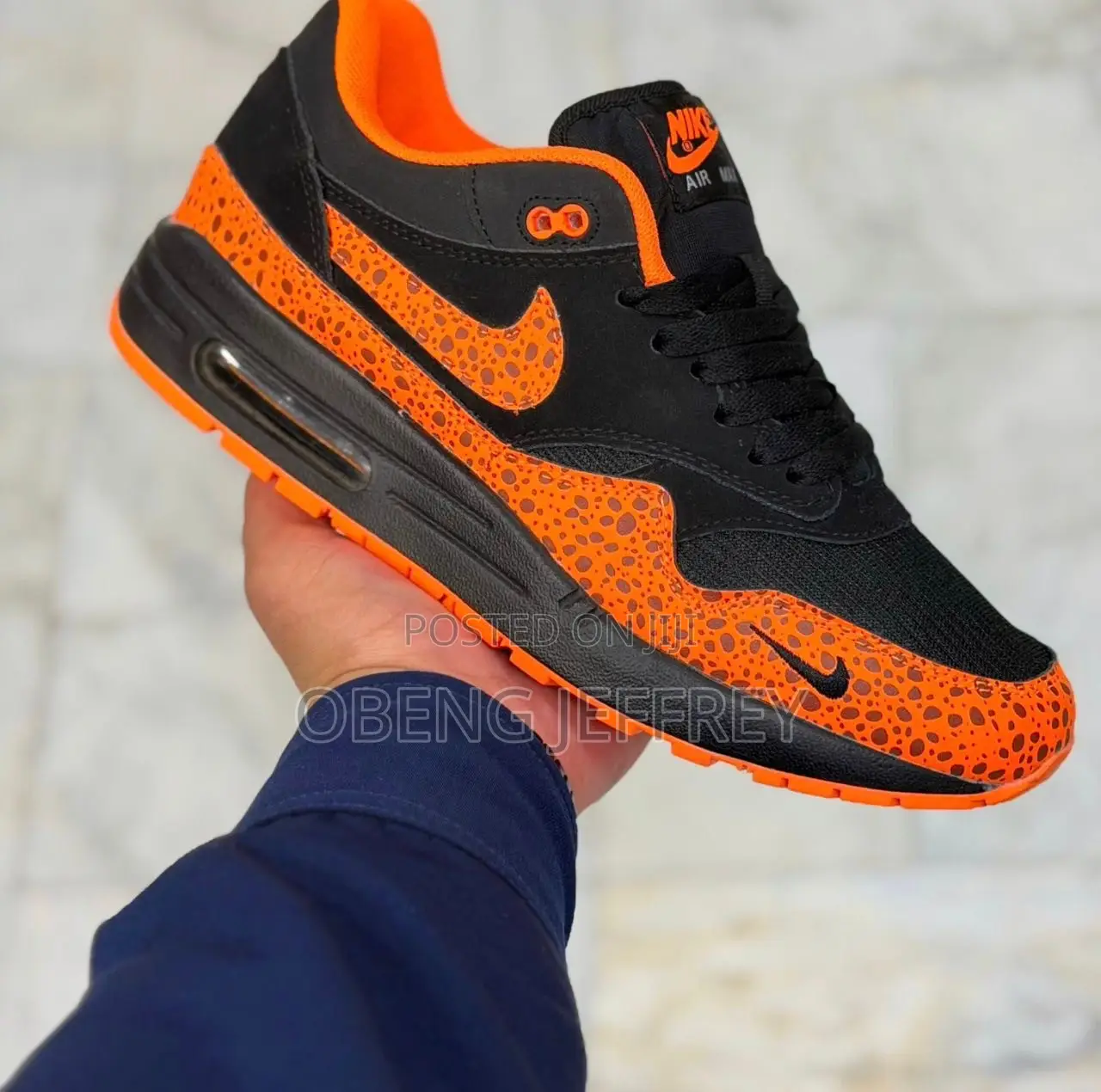 Original Nike Airmax 1 Orange Safari/ Black