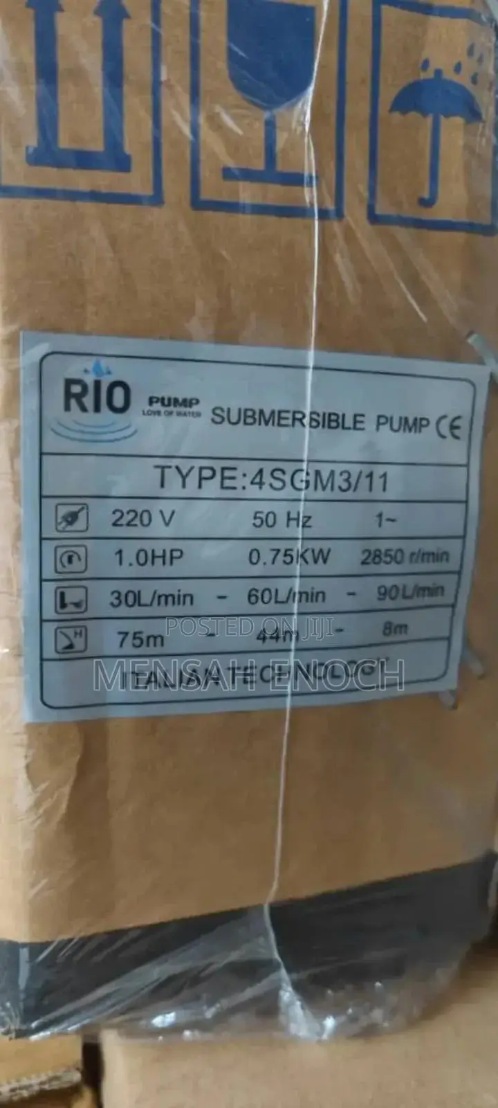 1 HP Borehole Pump - Rio