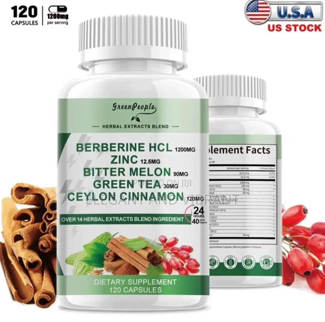 Berberine HCL Extract  1200mg Capsules Healthy Cholesterol