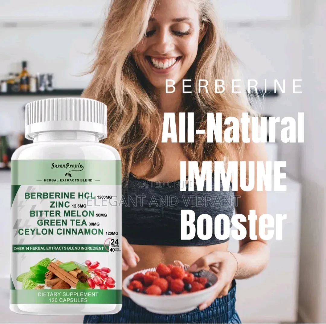 Berberine HCL Extract  1200mg Capsules Healthy Cholesterol