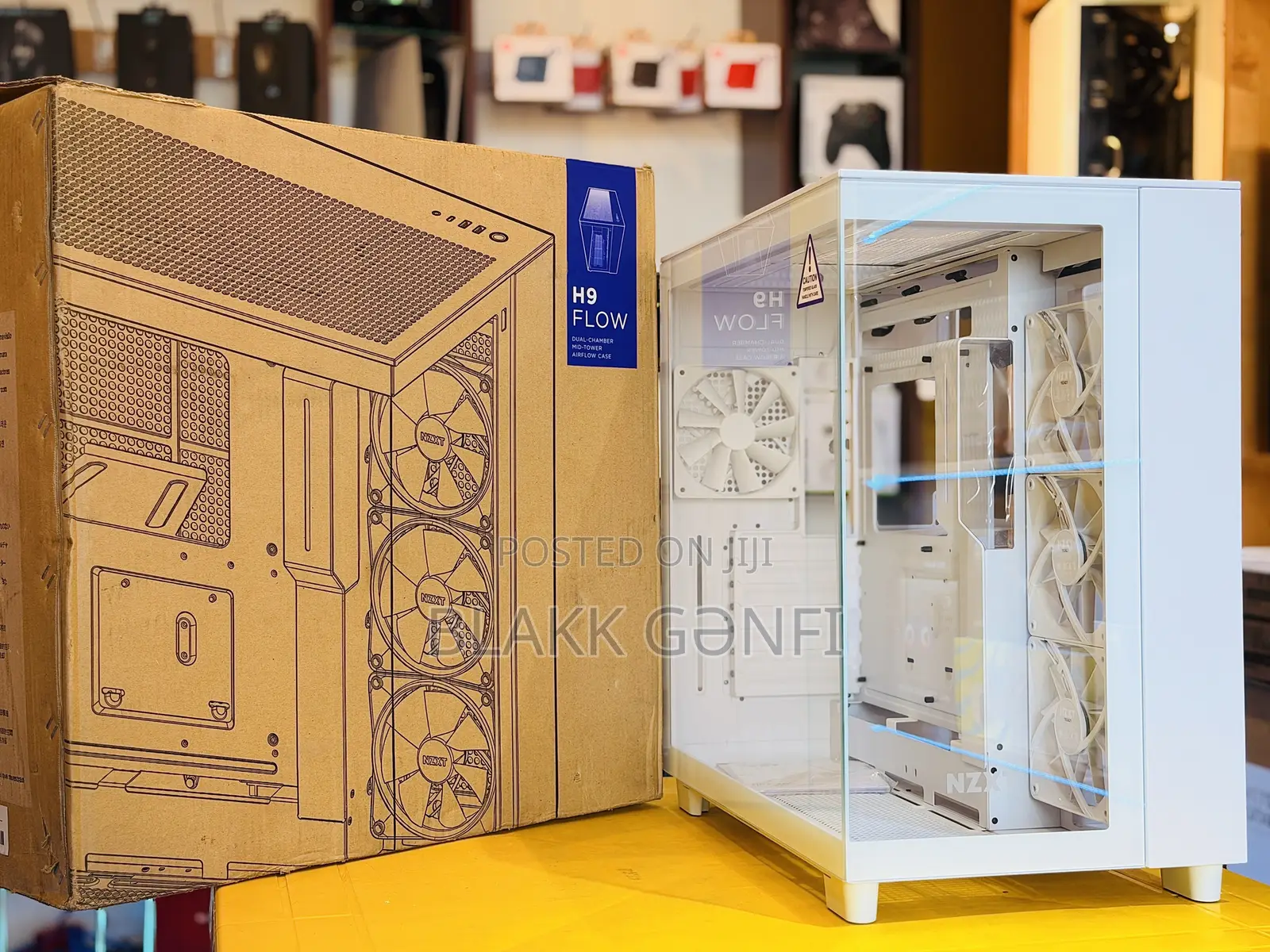 NZXT H9 Flow Dual Chamber White Gaming Case