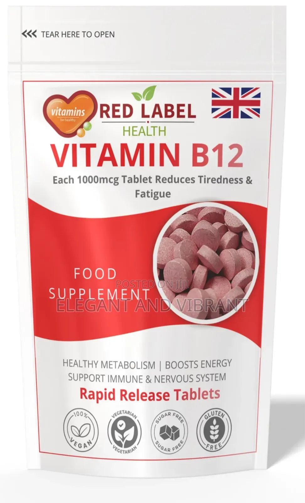 Vitamin B12 Methylcobalamin 1000mcg 360 Tablets Reduce Tiredness