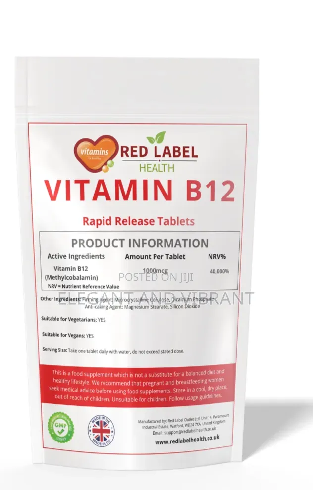 Vitamin B12 Methylcobalamin 1000mcg 360 Tablets Reduce Tiredness
