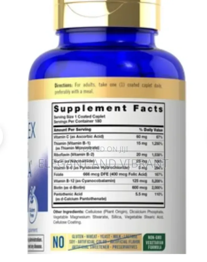 Vitamin B-Complex With Vitamin C | 180 Caplets