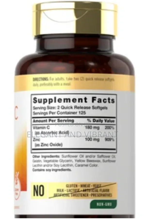 Vitamin C With Zinc | 250 Softgels