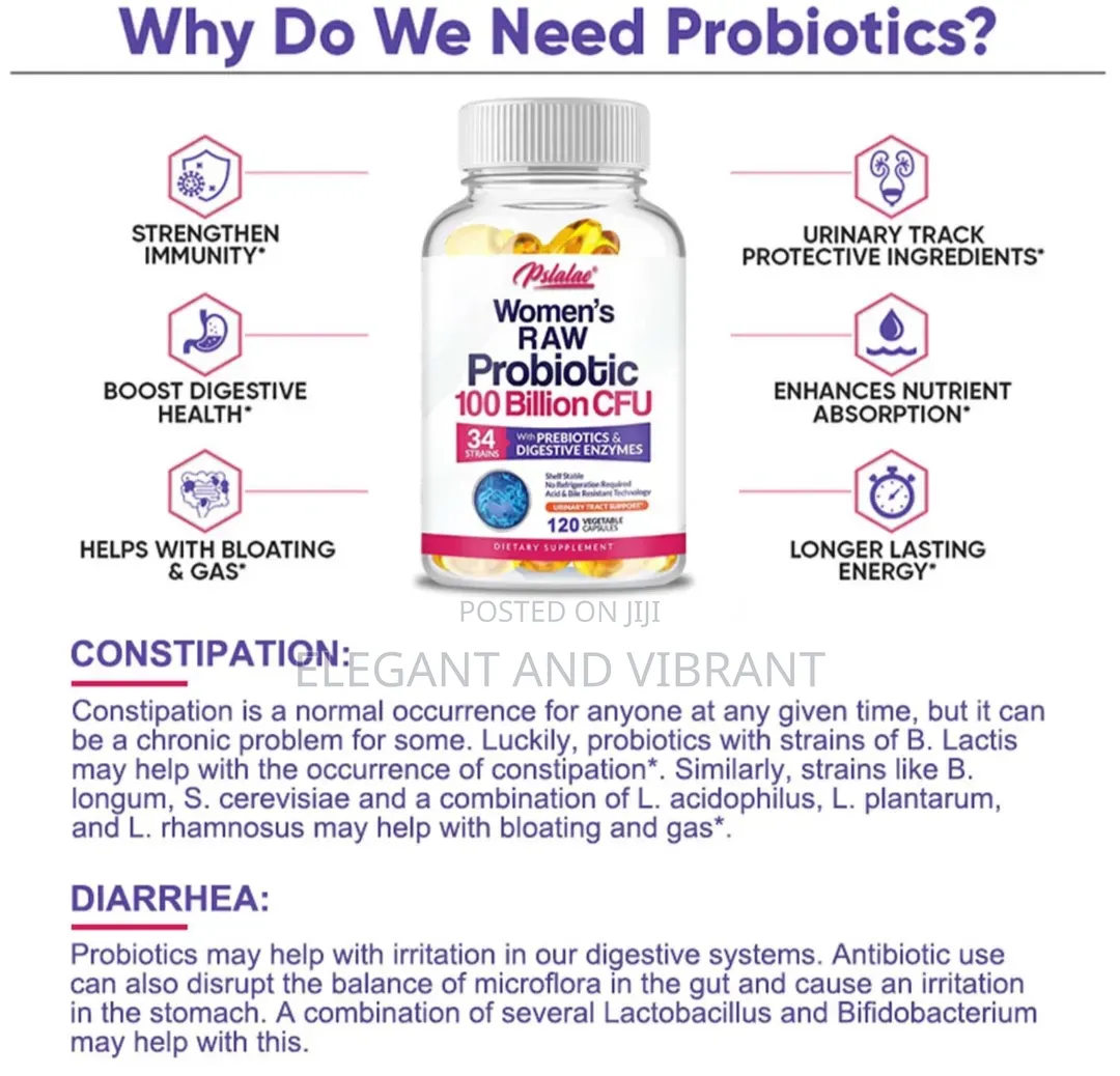 Women's RAW Probiotic 100 Billion CFU - Prebiotics, Digestive Enzymes