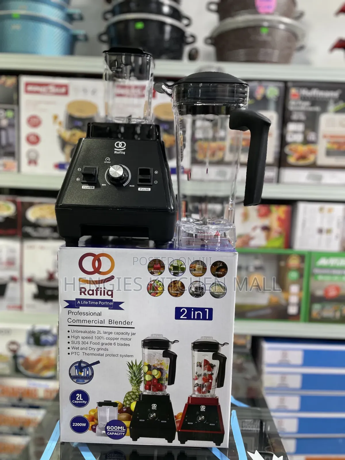 Rafiq 2-in-1 Premium Quality Unbreakable Blender
