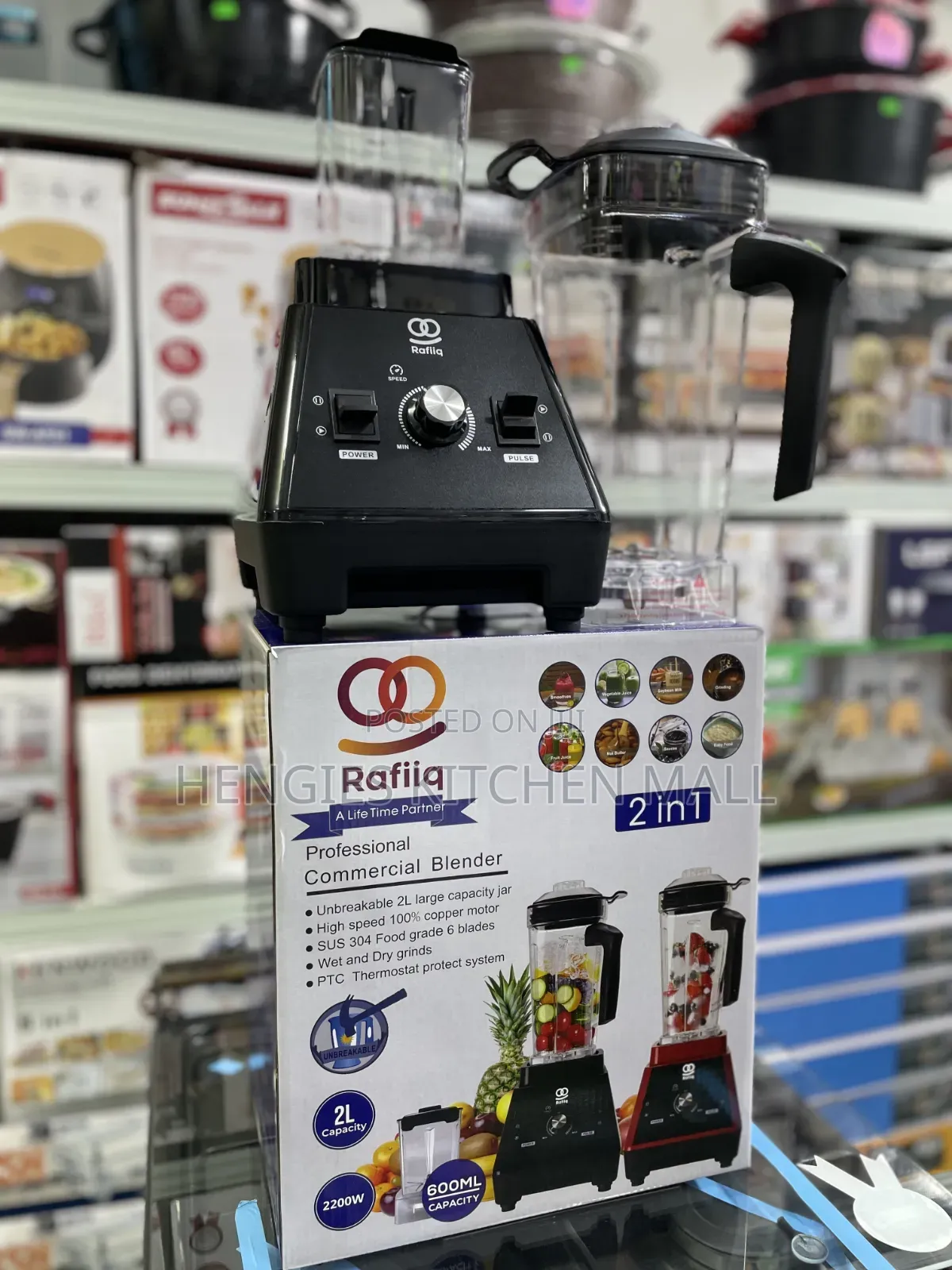 Rafiq 2-in-1 Premium Quality Unbreakable Blender