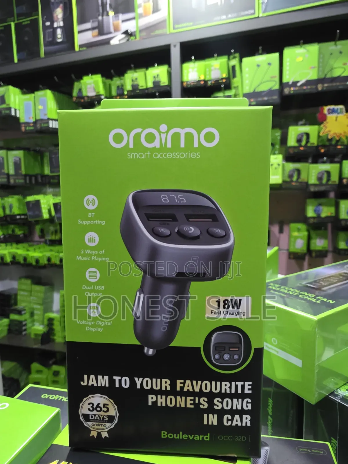 Oraimo Car Mp3 Player With 18w  Car  Fast Charger