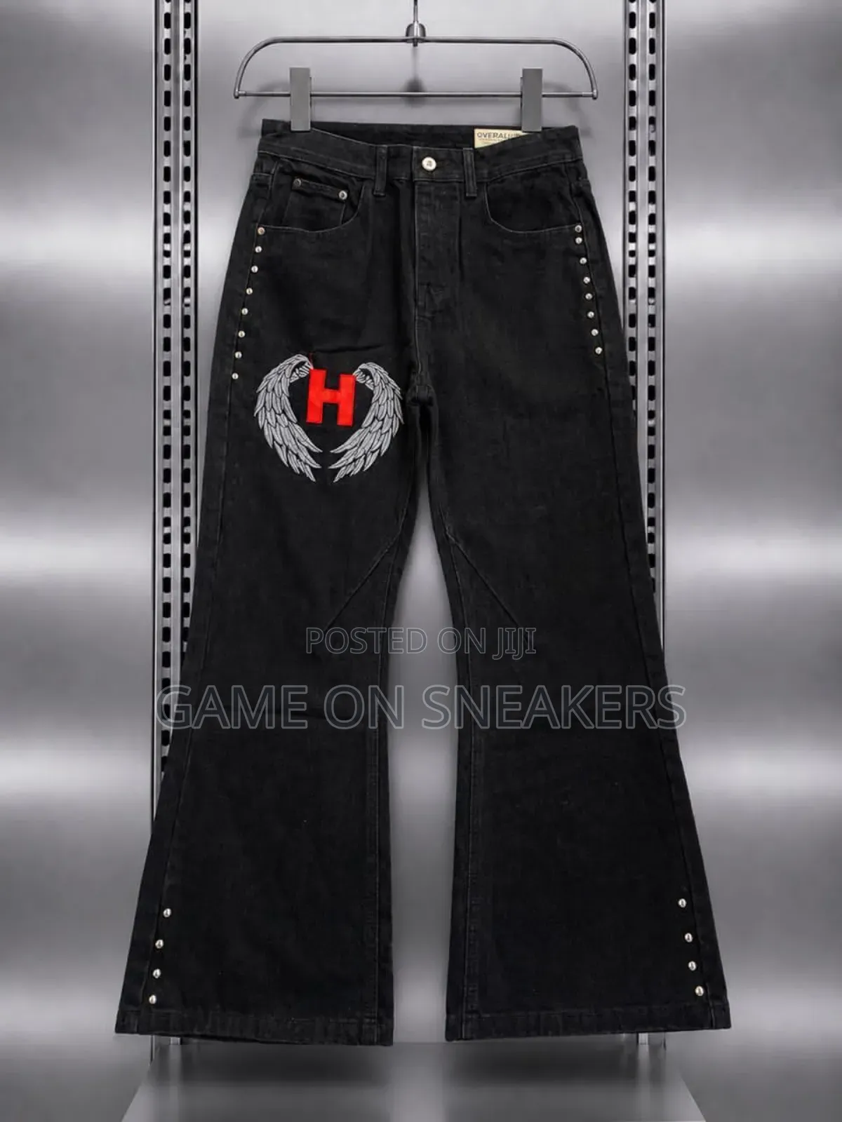 Baggy and Flare Jeans  With Side Chain