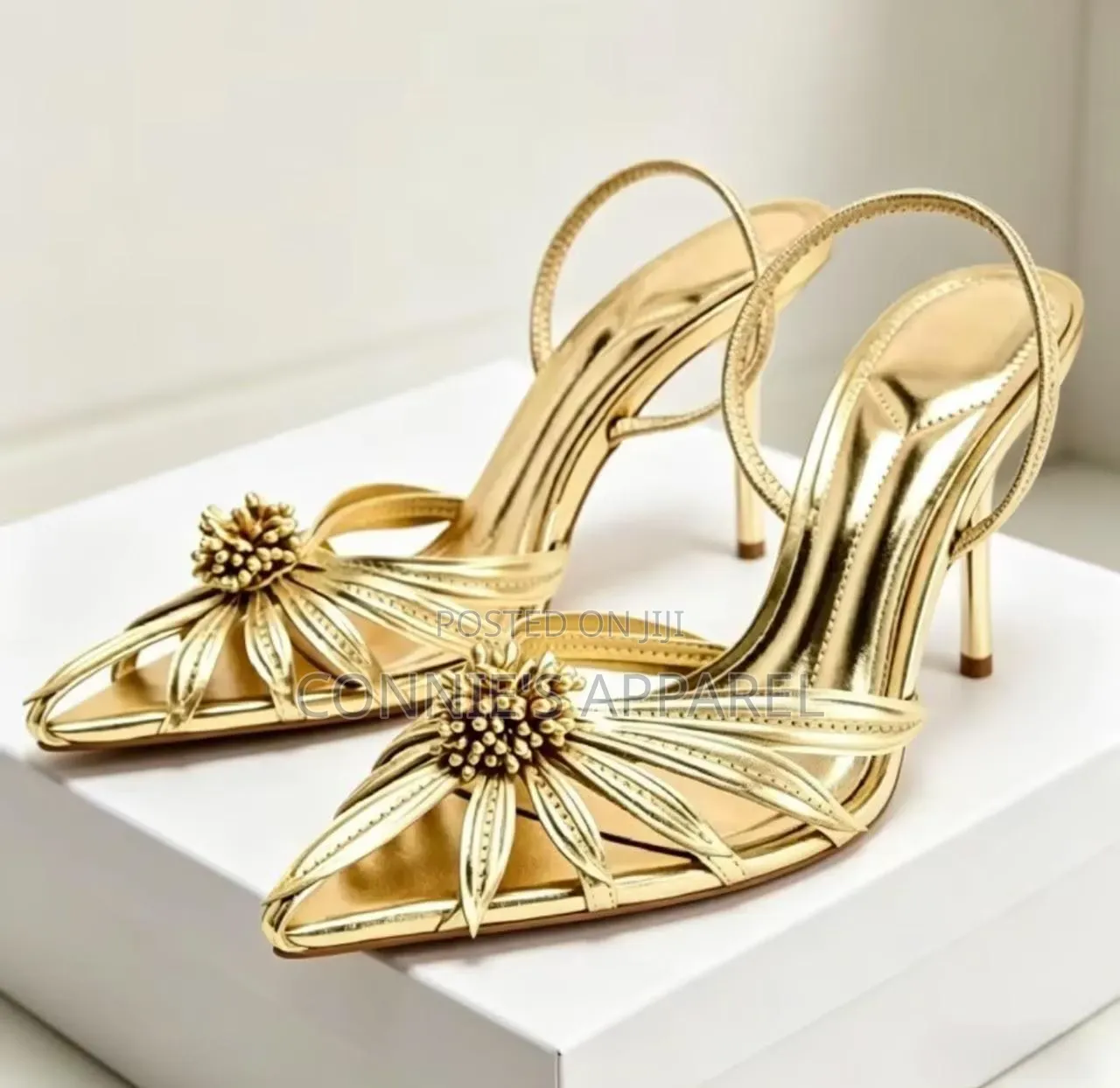 Gold Strapy Heels for Women