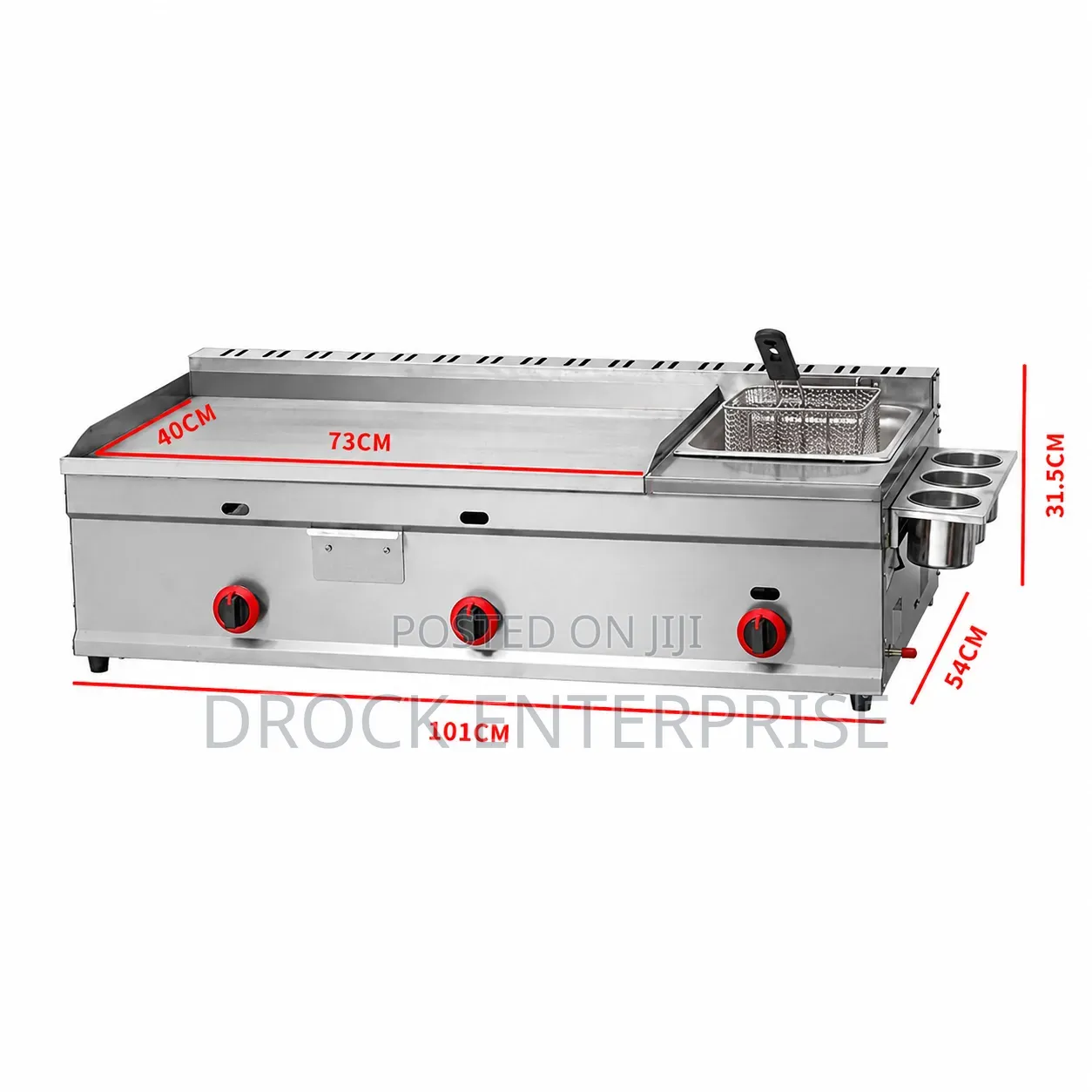 Gas Grille With Deep Fryer