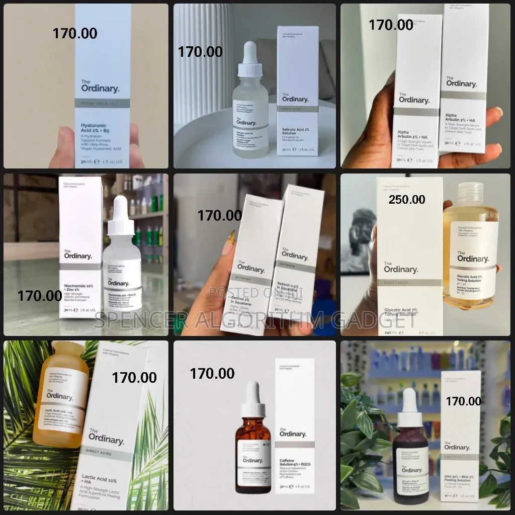 The Ordinary Glycolic Toner/Alpha Arbutin/Niacinamide/Lactic/S.A Serum