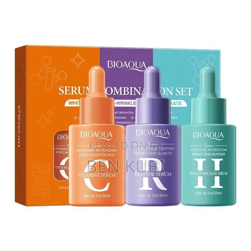 3-in-1 Vitamin C Face Serum, Retinol and Hyaluronic Acid Brightening