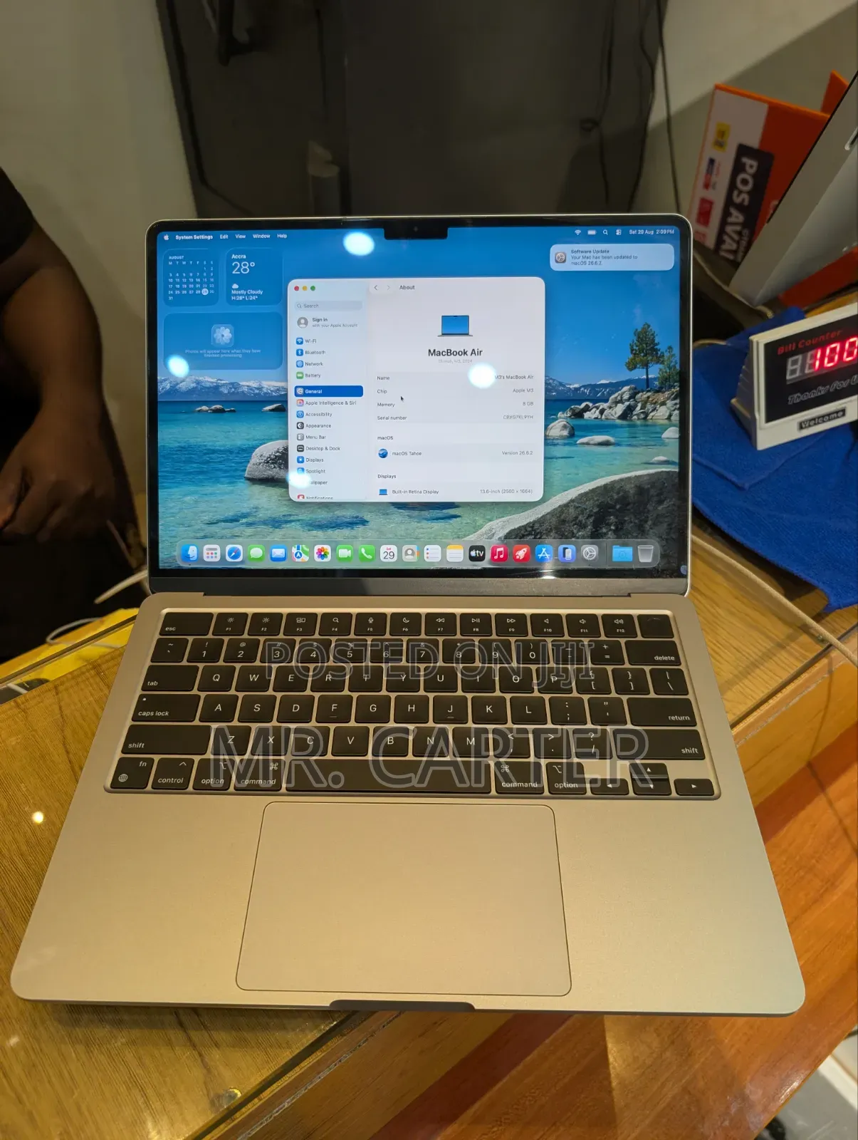 New Laptop Apple MacBook Air 2024 M3 8GB Apple M3 SSD 256GB