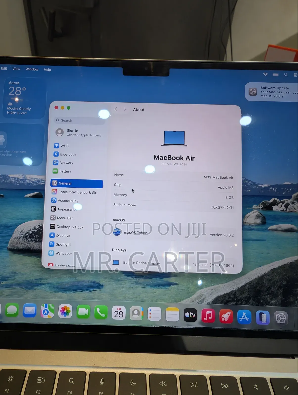 New Laptop Apple MacBook Air 2024 M3 8GB Apple M3 SSD 256GB