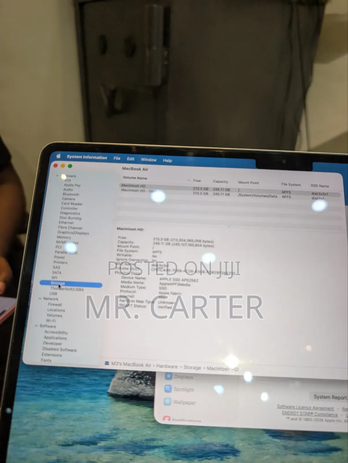 New Laptop Apple MacBook Air 2024 M3 8GB Apple M3 SSD 256GB