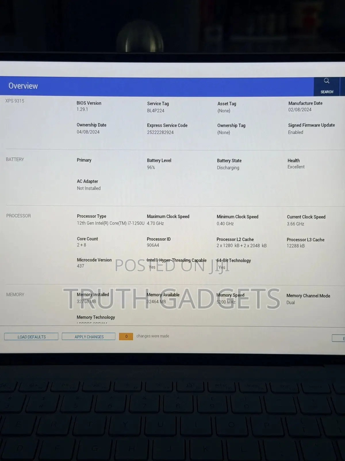 Laptop Dell XPS 13 9315 32GB Intel Core i7 SSD 1T