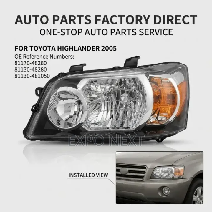 Toyota Highlander 2004-2006 Headlight